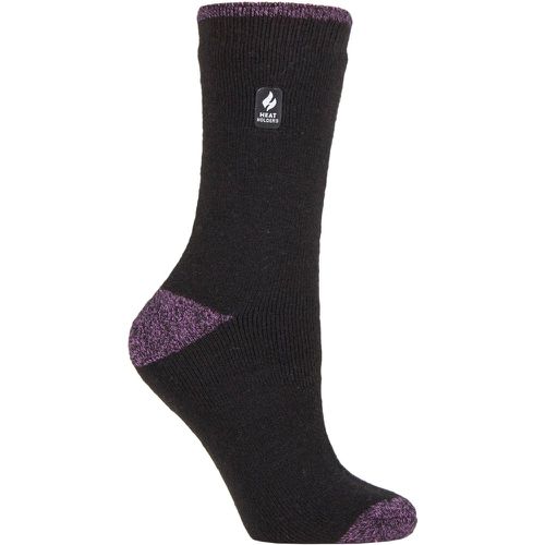 Women's 1 Pair SOCKSHOP 1.6 TOG Lite Patterned and Striped Socks Tenerife Heel & Toe / Purple 4-8 Ladies - Heat Holders - Modalova