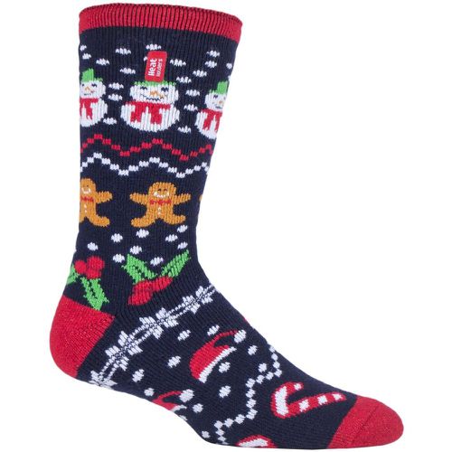Mens 1 Pair SOCKSHOP 1.6 TOG Lite Christmas Socks Festive Fun 6-11 - Heat Holders - Modalova