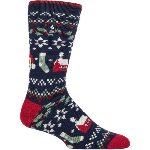 Mens 1 Pair SOCKSHOP 1.6 TOG Lite Christmas Socks Festive Tidings 6-11 - Heat Holders - Modalova