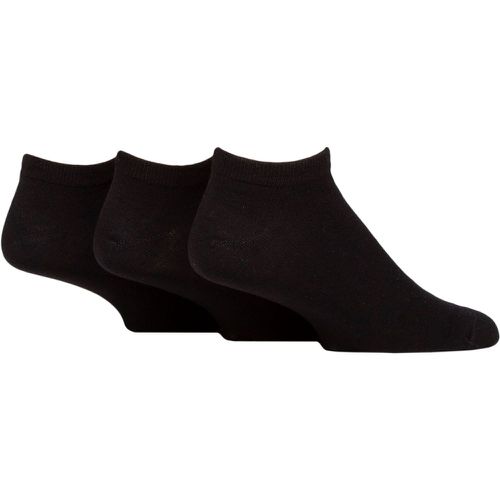 Mens 3 Pair Plain and Patterned Bamboo Trainer Socks Plain 7-11 Mens - Pringle - Modalova