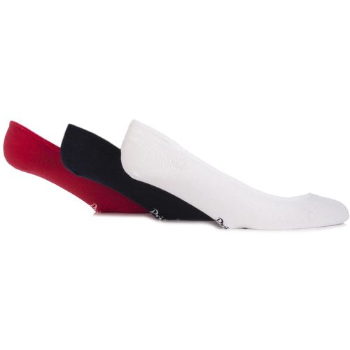 Pair White / Navy / Red Gourock Cotton Invisible Shoe Liners Men's 7-11 Mens - Pringle - Modalova