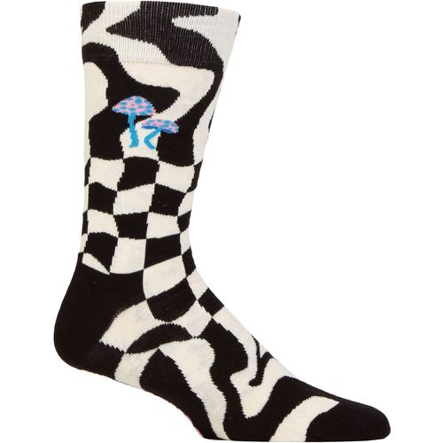 Happy Socks 1 Pair Distorted Check Cotton Socks Check 7.5-11.5 Unisex - SockShop - Modalova