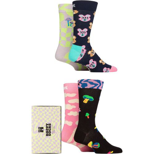 Happy Socks 4 Pair Happy in Wonderland Pop Up Gift Boxed Socks Assorted 4-7 Unisex - SockShop - Modalova