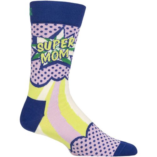Ladies 1 Pair Happy Socks Super Mom Socks Light 4-7 Unisex - SockShop - Modalova