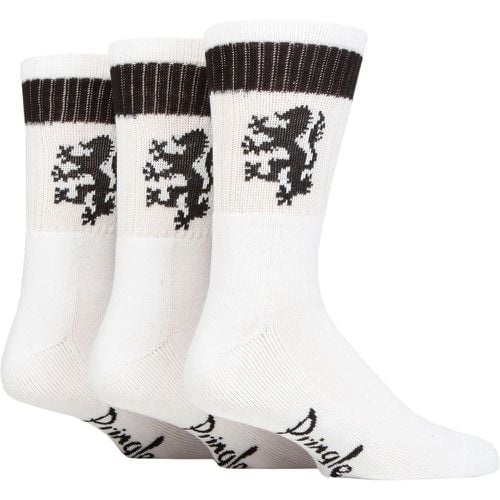 Mens 3 Pair Plain and Patterned Cotton Half-Cushioned Sports Socks Logo UK 7-11 - Pringle - Modalova