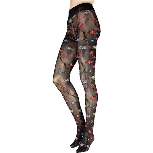 Women's 1 Pair Platino Floral Knit Opaque Tights Variante Unica S - Trasparenze - Modalova