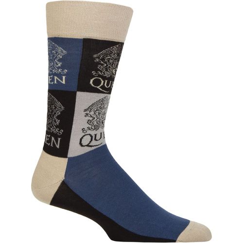 Music Collection 1 Pair Queen Cotton Socks Crest Blocks One Size - SockShop - Modalova