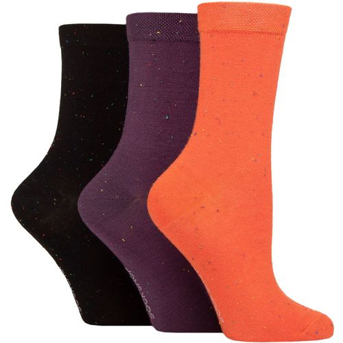 Ladies 3 Pair Speckled Bamboo Socks Purple / Rust / Black 4-8 - SockShop - Modalova