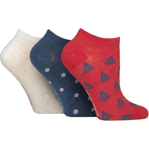 Women's 3 Pair Speckled Bamboo Trainer Socks Nautical 4-8 - SockShop - Modalova