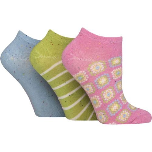 Women's 3 Pair Speckled Bamboo Trainer Socks Ocean View 4-8 - SockShop - Modalova