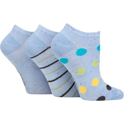 Women's 3 Pair Speckled Bamboo Trainer Socks Cornflower Spot 4-8 - SockShop - Modalova