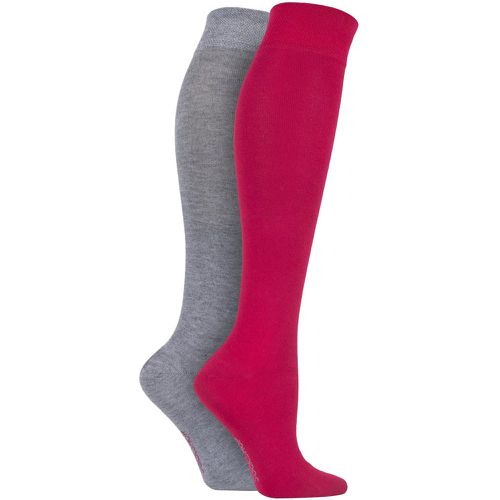 Pair Alpine Red Plain Bamboo Knee High Socks with Smooth Toe Seams Ladies 4-8 Ladies - SockShop - Modalova