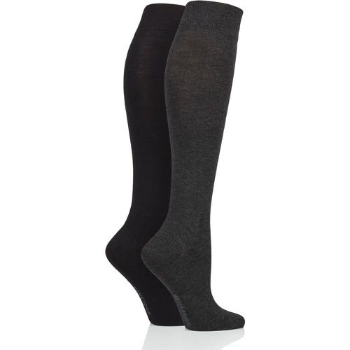Pair Plain Bamboo Knee High Socks with Smooth Toe Seams Ladies 4-8 Ladies - SockShop - Modalova