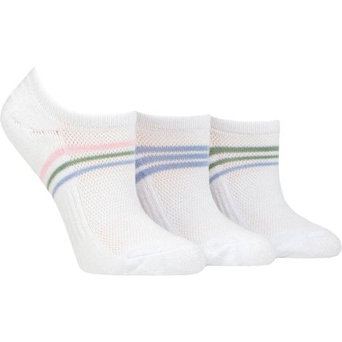 Women's 3 Pair Half Cushioned Bamboo No Show Socks Stripe 4-8 - SockShop - Modalova