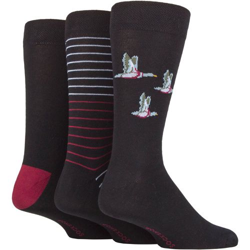 Men's 3 Pair Plain, Patterned, Striped and Heel & Toe Bamboo Socks 7-11 Mens - SockShop - Modalova