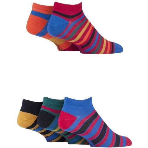 Pair Classic Bright Bamboo Striped Trainer Socks Men's 7-11 Mens - SockShop - Modalova