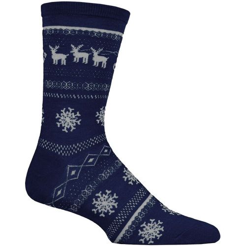 Mens and Women's SOCKSHOP 1 Pair Bamboo Fun & Novelty Socks Navy Sleigh Ride 12-14 Mens - Lazy Panda - Modalova