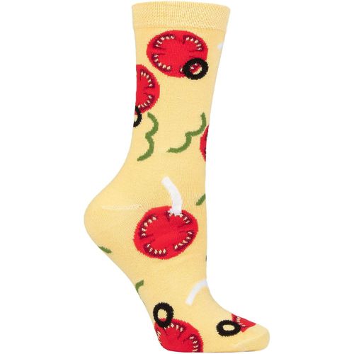 Mens and Women's SOCKSHOP 1 Pair Bamboo Fun & Novelty Socks Pizza 4-8 Ladies - Lazy Panda - Modalova