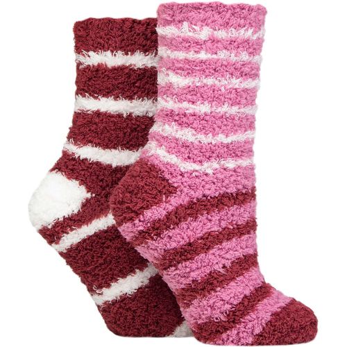 Ladies 2 Pair Fluffy and Cosy Leisure Socks Smokey 4-8 - SockShop - Modalova