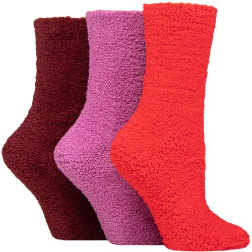 Ladies 3 Pair Super Cosy Socks  Crimson 4-8 - SockShop - Modalova