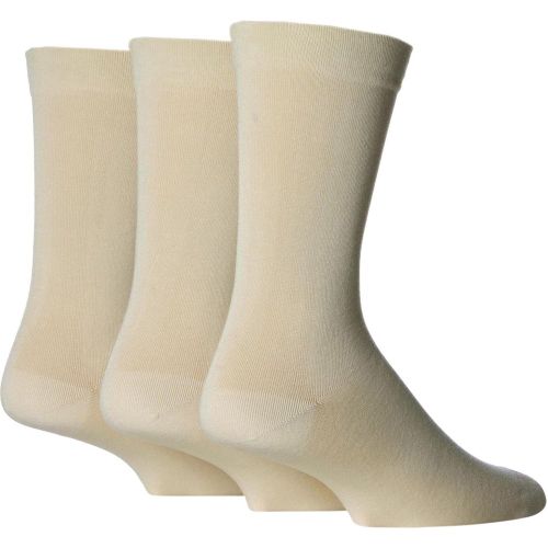 Pair Natural Comfort Cuff Plain Gentle Bamboo Socks with Smooth Toe Seams Men's 7-11 Mens - SockShop - Modalova