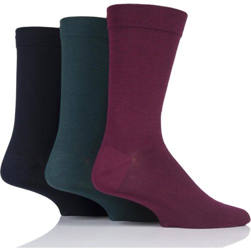 Pair Royals Comfort Cuff Plain Gentle Bamboo Socks with Smooth Toe Seams Men's 12-14 Mens - SockShop - Modalova