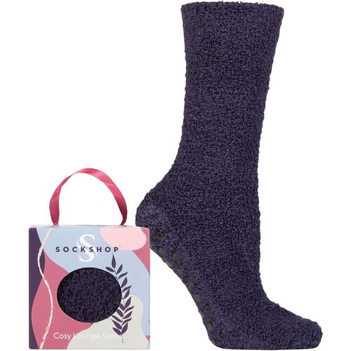 Ladies 1 Pair Chenille & Cosy Gift Boxed Socks Dark Navy 4-8 Ladies - SockShop - Modalova