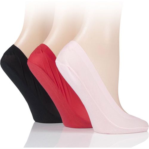 Pair Black / Pink / Red Smooth Nylon Shoe Liners Ladies 4-8 Ladies - SockShop - Modalova