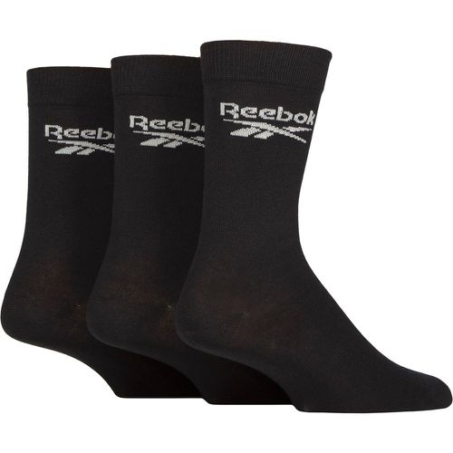 Mens and Women's 3 Pair Core Cotton Crew Socks 6.5-8 UK - Reebok - Modalova