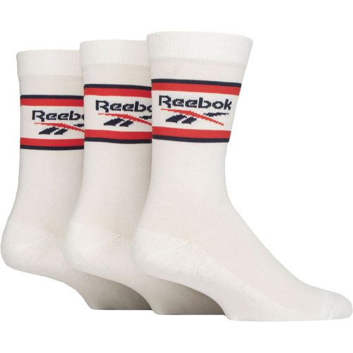 Mens and Ladies 3 Pair Essentials Cotton Crew Socks 8.5-10 UK - Reebok - Modalova