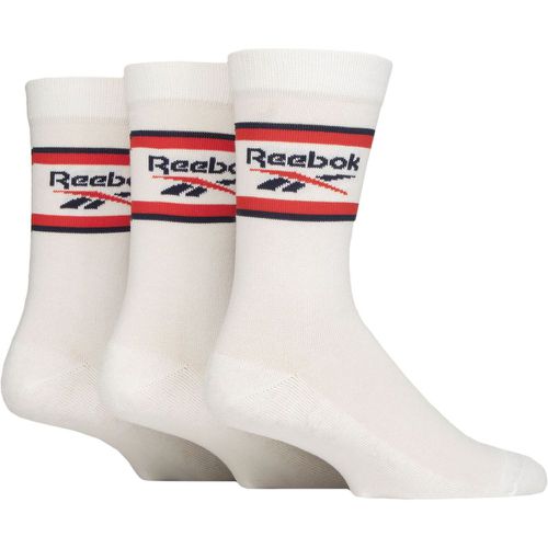 Mens and Women's 3 Pair Essentials Cotton Crew Socks 8.5-10 UK - Reebok - Modalova