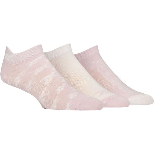 Mens and Ladies 3 Pair Essentials Cotton Trainer Socks with Arch Support Sand / White / Sand 2.5-3.5 UK - Reebok - Modalova