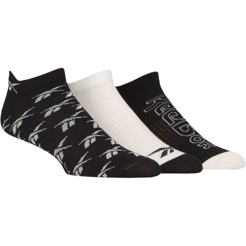 Mens and Ladies 3 Pair Essentials Cotton Trainer Socks with Arch Support / White / 2.5-3.5 UK - Reebok - Modalova