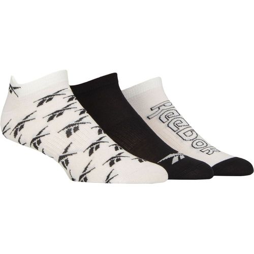 Mens and Ladies 3 Pair Essentials Cotton Trainer Socks with Arch Support / Black / 8.5-10 UK - Reebok - Modalova