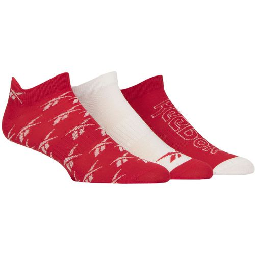 Mens and Women's 3 Pair Essentials Cotton Trainer Socks with Arch Support / White / 2.5-3.5 UK - Reebok - Modalova