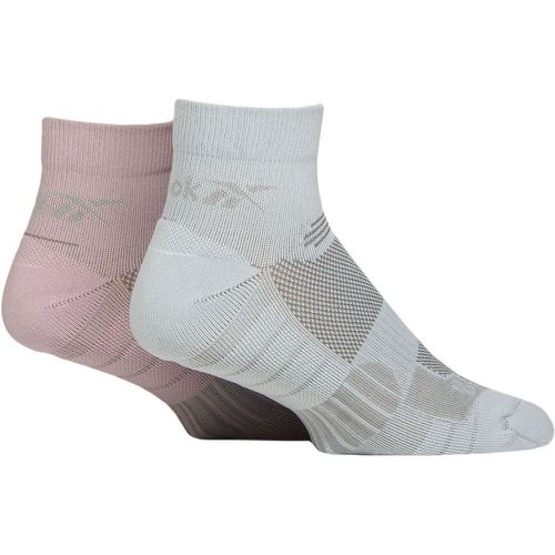 Mens and Ladies 2 Pair Technical Recycled Ankle Technical Cycling Socks Light / Sand 6.5-8 UK - Reebok - Modalova