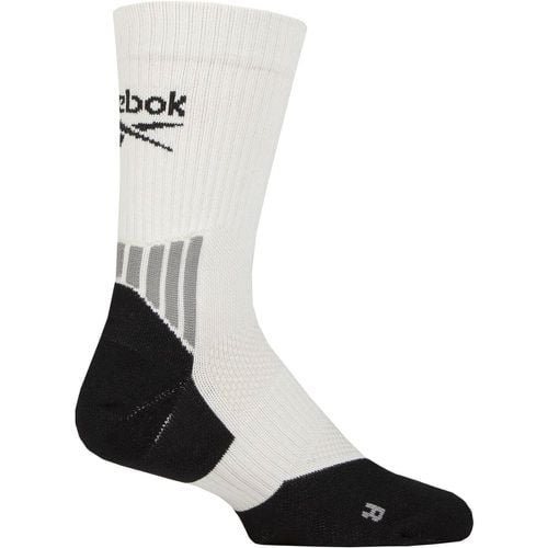 Mens and Women's 1 Pair Technical Recycled Crew Technical Tennis Socks / Black 4.5-6 UK - Reebok - Modalova