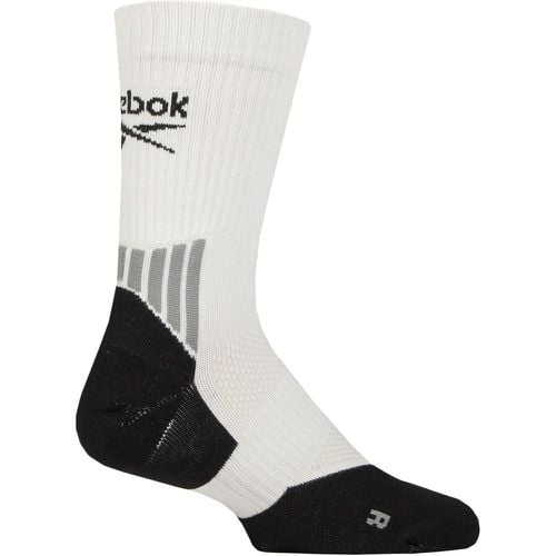 Mens and Women's 1 Pair Technical Recycled Crew Technical Tennis Socks / Black 6.5-8 UK - Reebok - Modalova