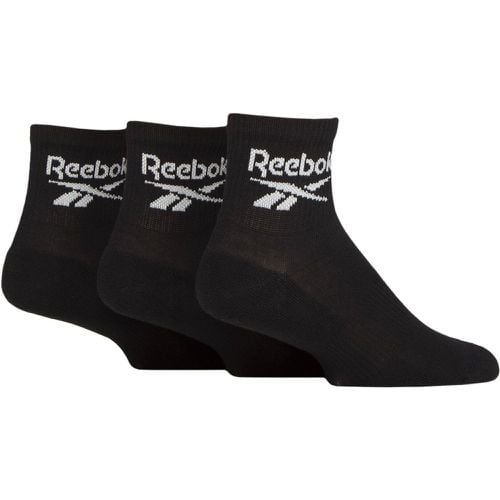 Mens and Women's 3 Pair Core Cotton Cushioned Ankle Socks 2.5-3.5 UK - Reebok - Modalova