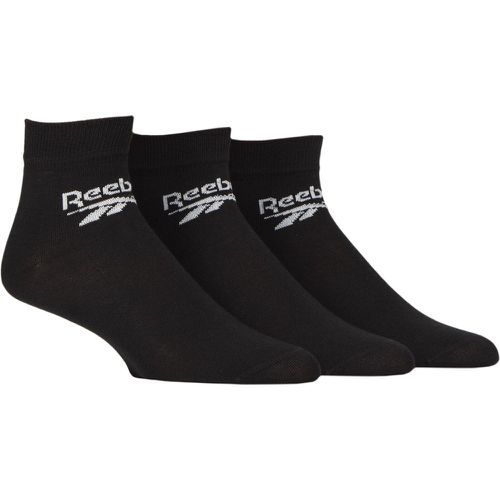 Mens and Ladies 3 Pair Core Cotton Ankle Socks 11-12.5 UK - Reebok - Modalova