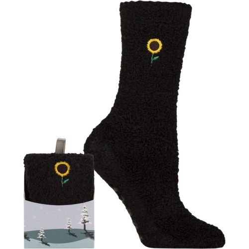 Women's 1 Pair SOCKSHOP Gift Boxed Fluffy Slipper Socks Sunflower 4-8 Women's - Wildfeet - Modalova