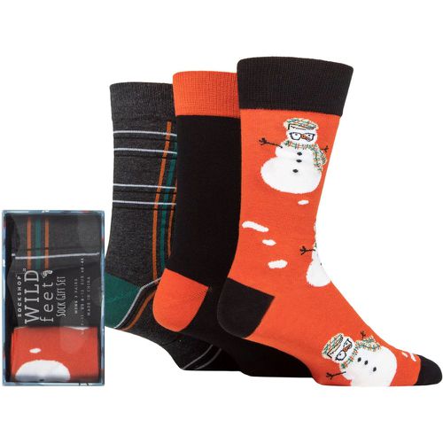 Mens 3 Pair SOCKSHOP Wildfeet Winter Wonderland Christmas Gift Boxed Socks Snowman 7-11 Mens - Wild Feet - Modalova