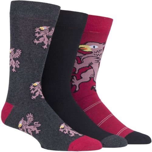 Pair Multi Griffin Novelty Cotton Socks Men's 7-11 Mens - Wild Feet - Modalova
