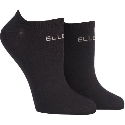 Pair Cocoa Plain Bamboo No Show Socks Ladies 4-8 Ladies - Elle - Modalova