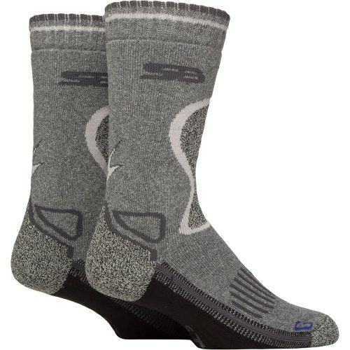Mens 2 Pair with BlueGuard Wool Blend Socks Stone / Charcoal 6-8.5 - Storm Bloc - Modalova