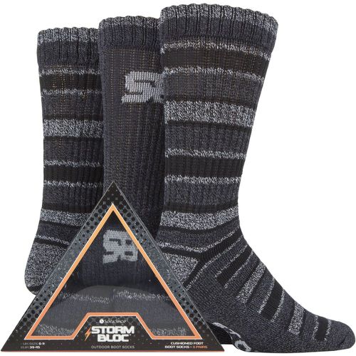 Mens 3 Pair Triangle Gift Boxed Socks 6-11 Mens - Storm Bloc - Modalova