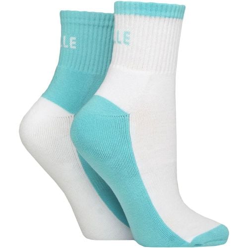 Women's 2 Pair Elle Sports Cushioned Ankle Socks Aqua 4-8 - SockShop - Modalova