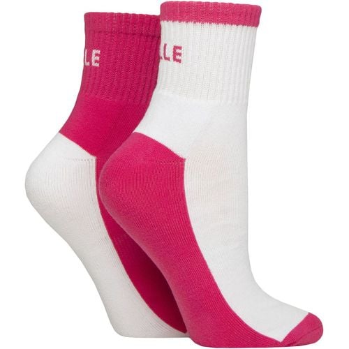 Women's 2 Pair Elle Sports Cushioned Ankle Socks Hot Pink 4-8 - SockShop - Modalova