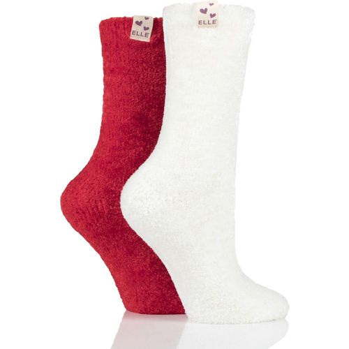 Women's 2 Pair Chenille Leisure Socks Cranberry 4-8 Ladies - Elle - Modalova