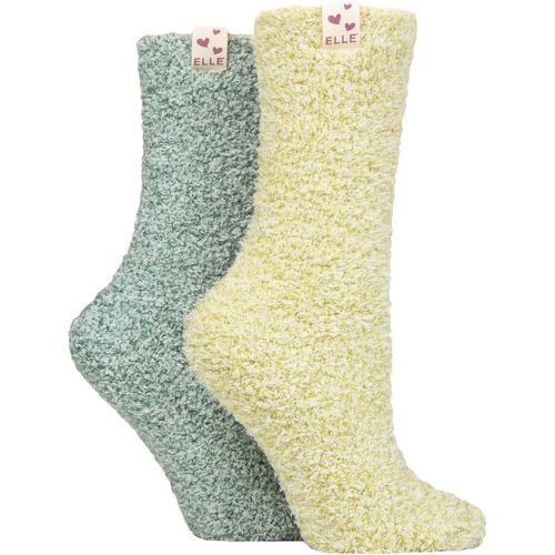 Ladies 2 Pair Cosy Bed & Slipper Socks Autumn Apple 4-8 - Elle - Modalova